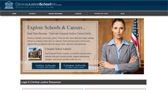 Desktop Screenshot of criminaljusticeschoolinfo.com